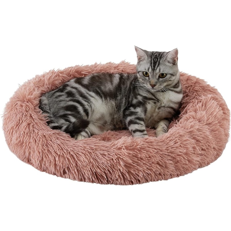 Best Friends by Sheri Cat Donut Bed – Dusty Rose