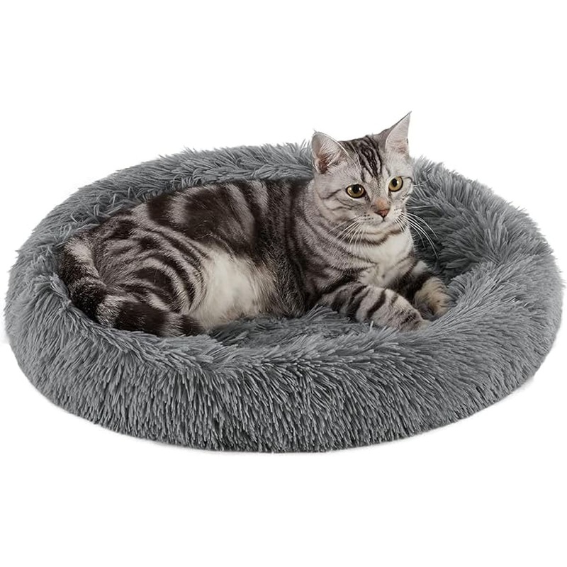 Best Friends by Sheri Cat Donut Bed – Grey