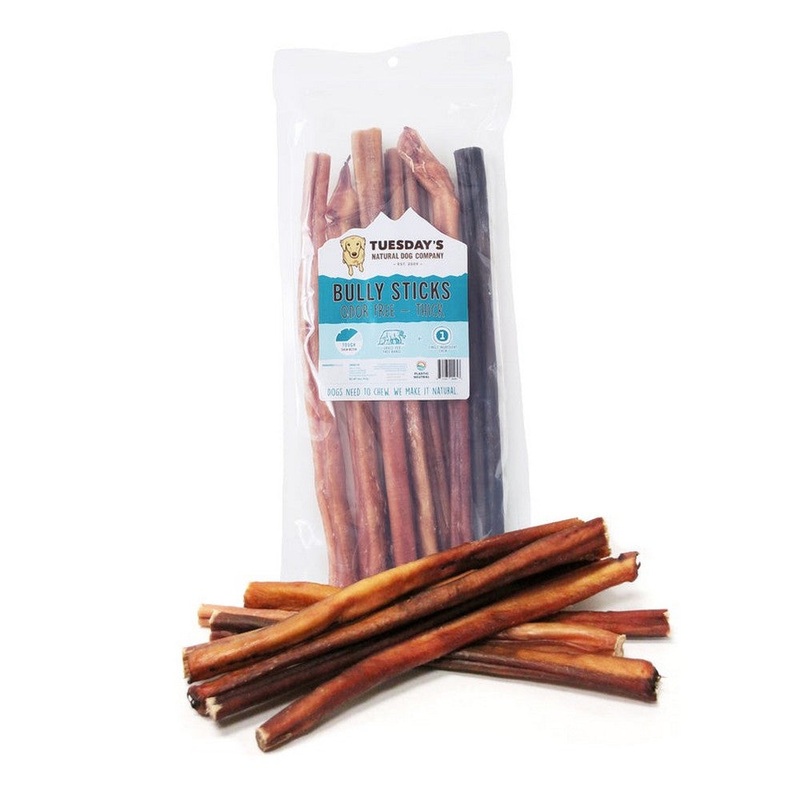 Natural Dog Company 12 Odor Free Thick Bully Sticks 16oz