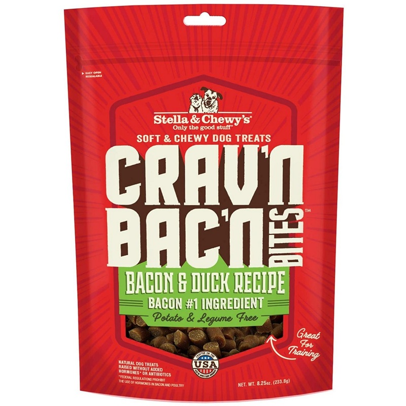 Stella & Chewys Crav’N Bac’N Bacon Duck Dog Treats 8.25oz