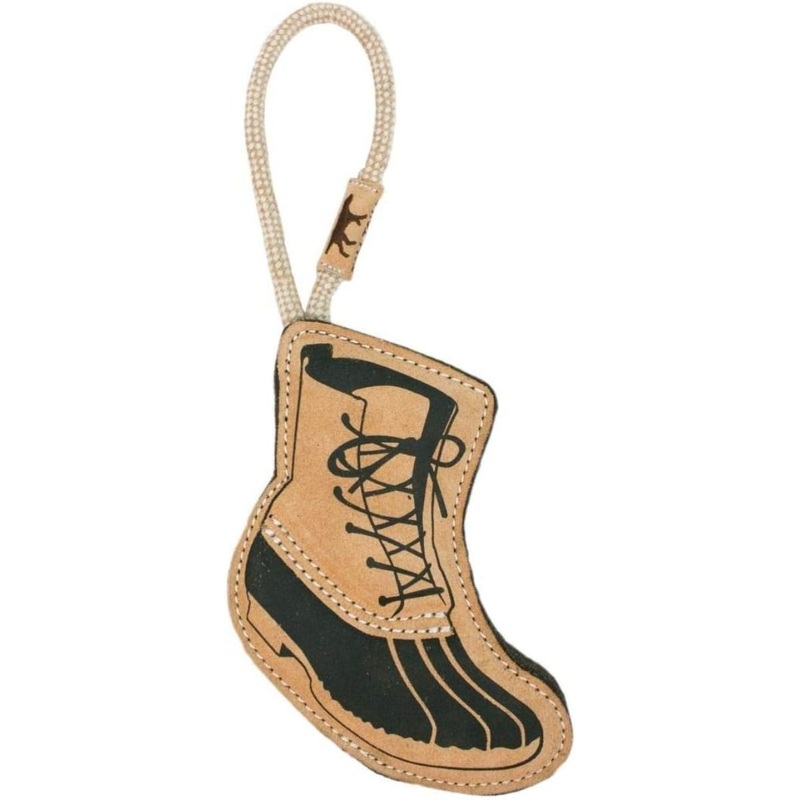 Tall Tails Leather Hiking Boot Dog Toy