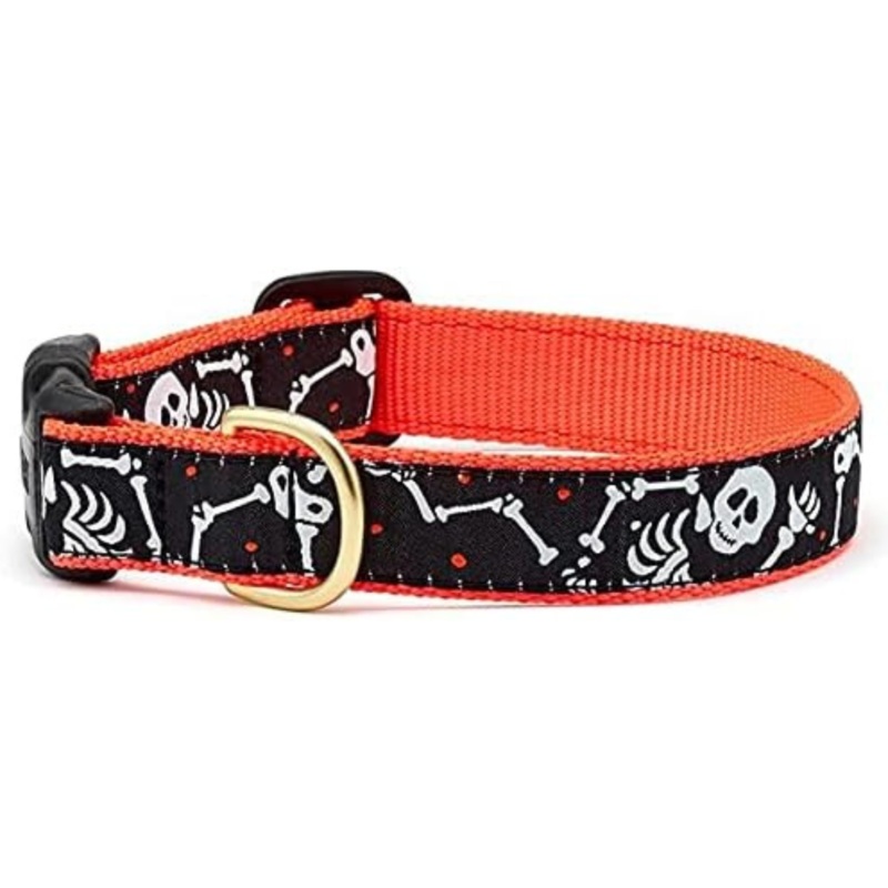 Up Country Bone Jangles Pattern Dog Collar, Small (9-15) 5/8