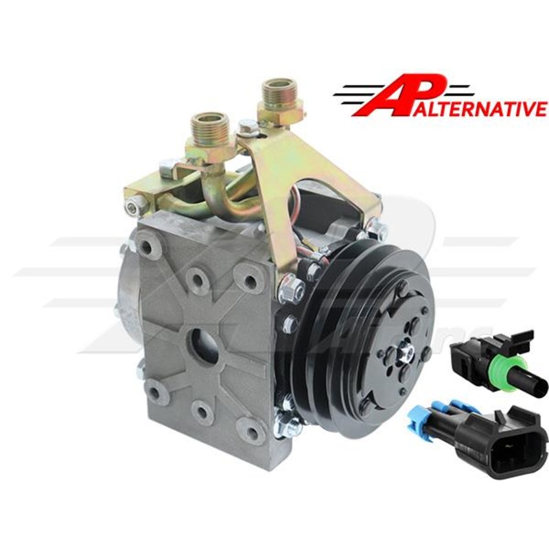 2 Groove, York to Aftermarket Sanden Conversion Kit, Left Suction for International & White