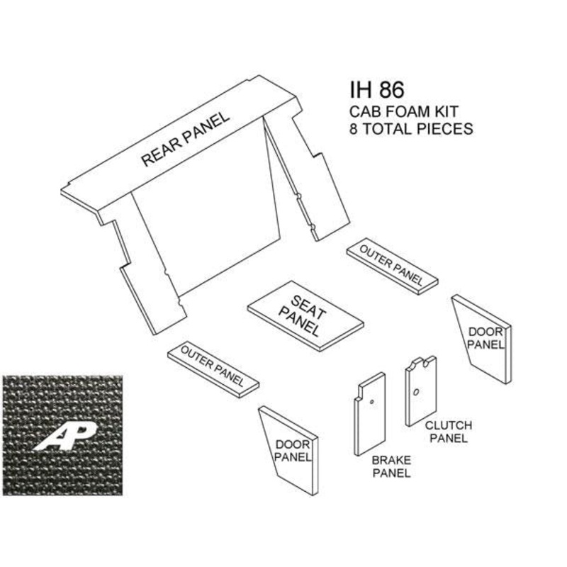 86 Series Cab Kit – Black Basketweave for International