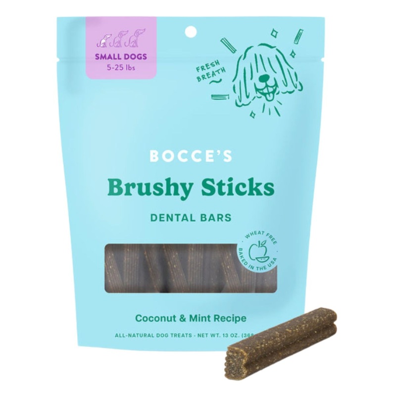 Bocce’s Brushy Sticks Dental Bars Dog Treats Small 13oz