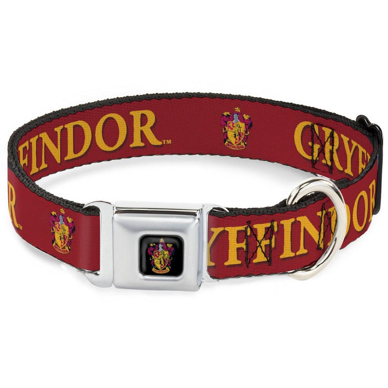 Buckle-Down Dog Collar – Harry Potter GRYFFINDOR & Crest Black/Red WL 20-31 , 1.5