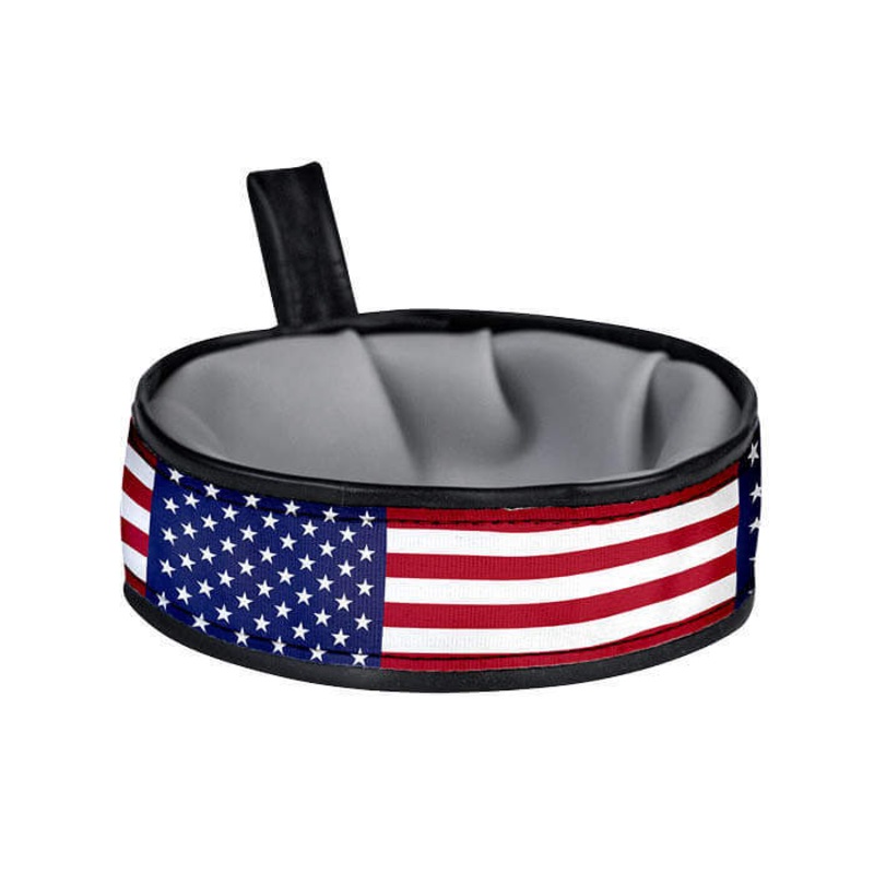 Cycle Dog – Trail Buddy Collapsible Dog Travel Bowl  USA Stars & Stripes