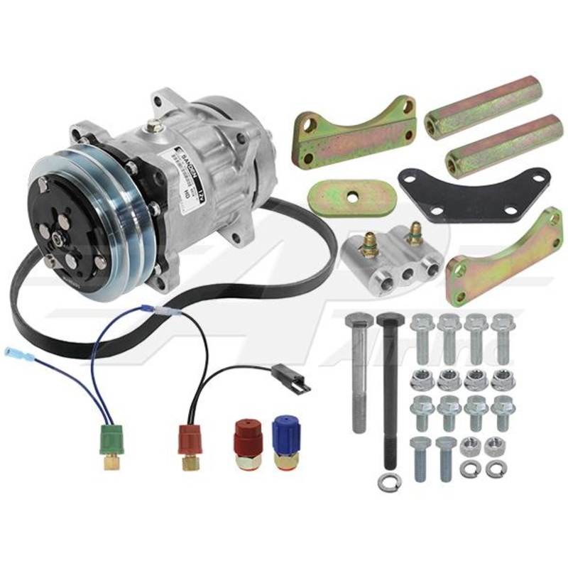 A6 to Sanden Conversion Kit With 9-Ap72 Belt for John Deere