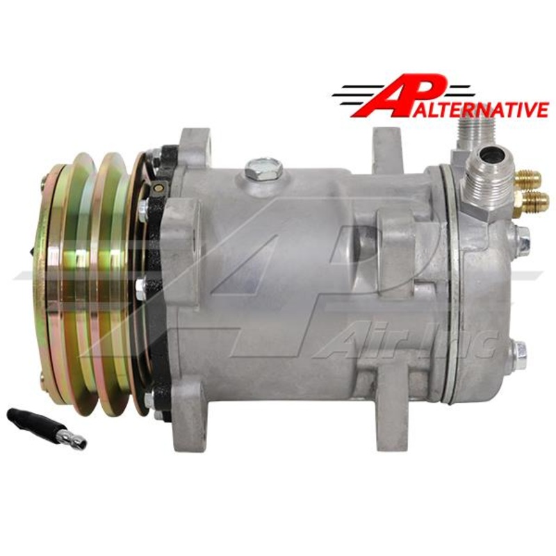 Sanden SD510, 5 1/4 2 Gr, Flare Fittings for Case IH & Ag Chem