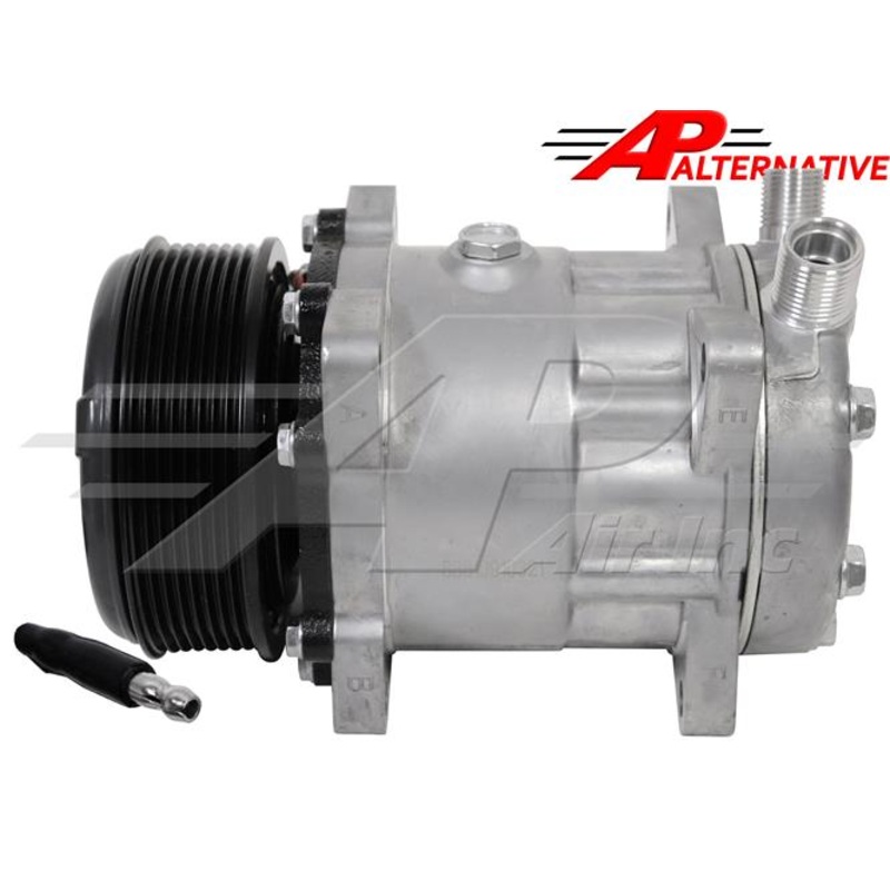 Sanden SD7H15, 4.7 Serpentine Clutch, Vertical 8 And 10 O-Ring for Ford/New Holland & Case IH