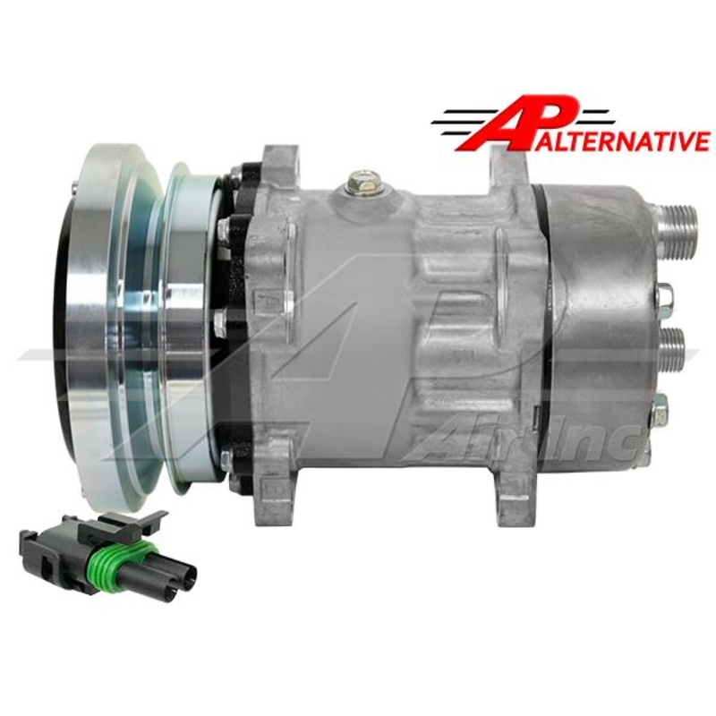 Sanden SD7H15, 5 3/8 1 Groove Clutch, Horizontal 8 And 10 O-Ring for Caterpillar & Claas