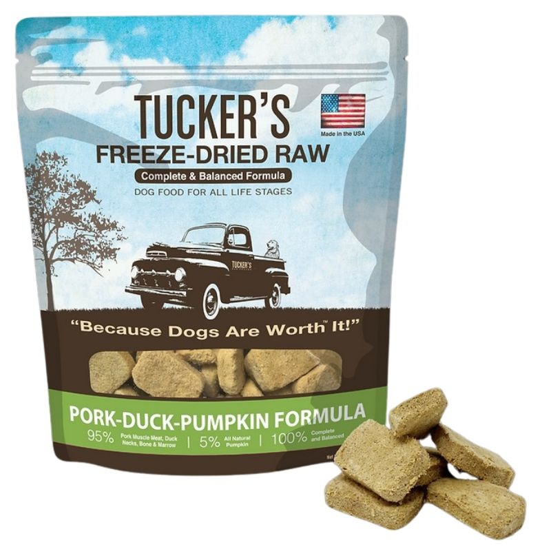 Tucker’s Freeze Dried Pork Duck Pumpkin Raw Dog Food 14oz
