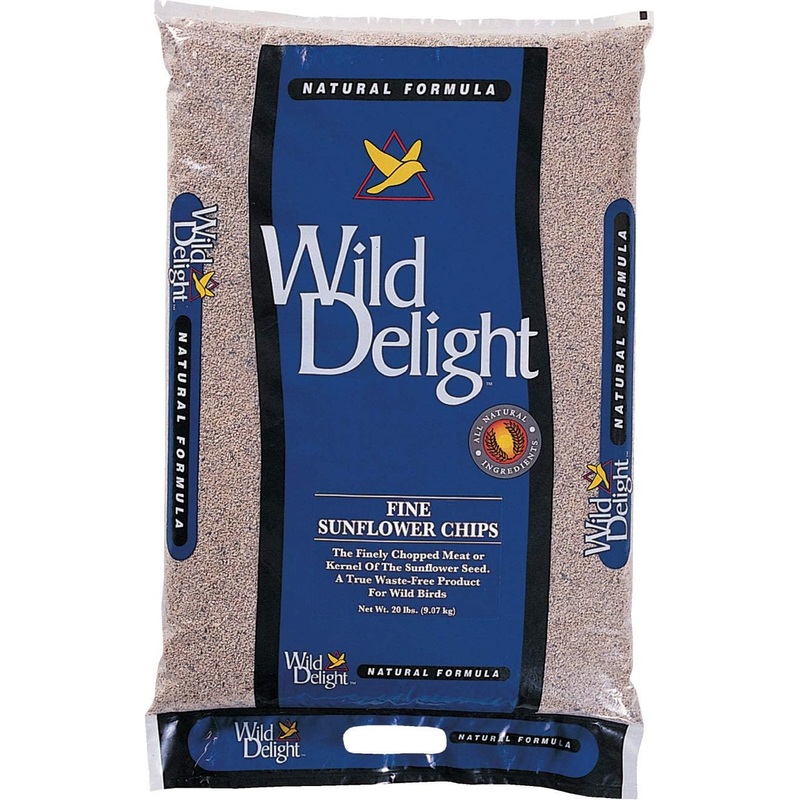Wild Delight Fine Sunflower Chips Bird Food, 20 lb