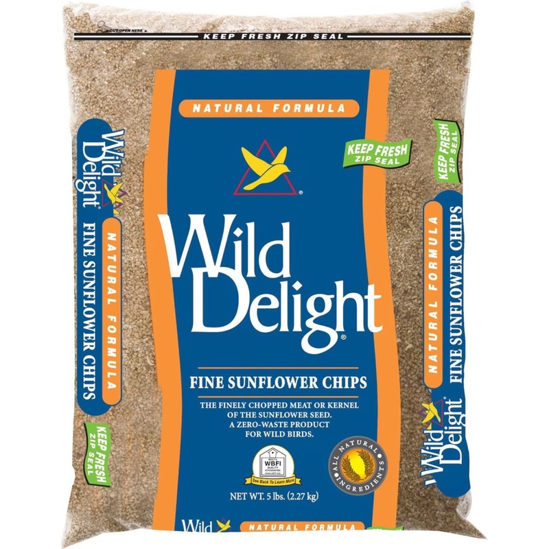 Wild Delight Fine Sunflower Chips Bird Food, 5 lb