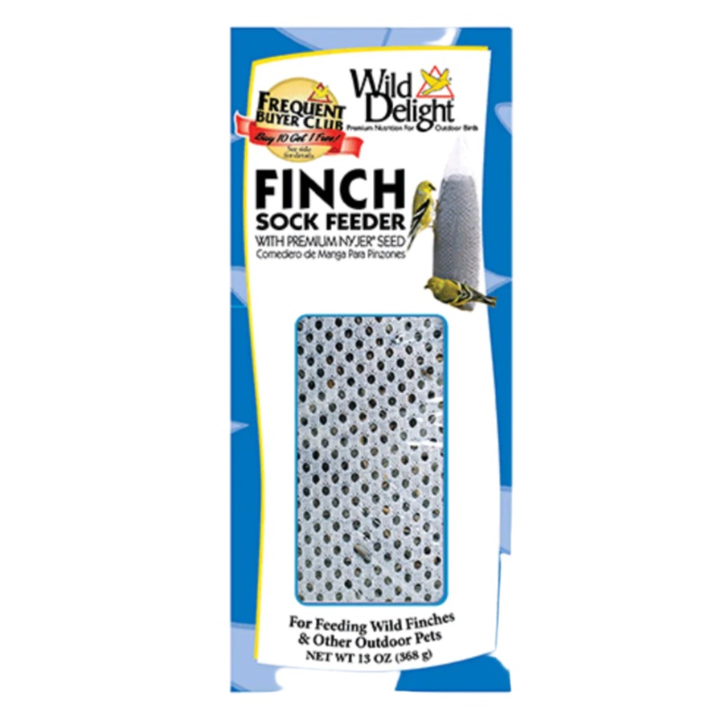 Wild Delight Sock Finch Feeder for Birds, 13oz