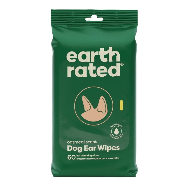 Earth Rated Dog Ear Cleansing Wipes 60ct