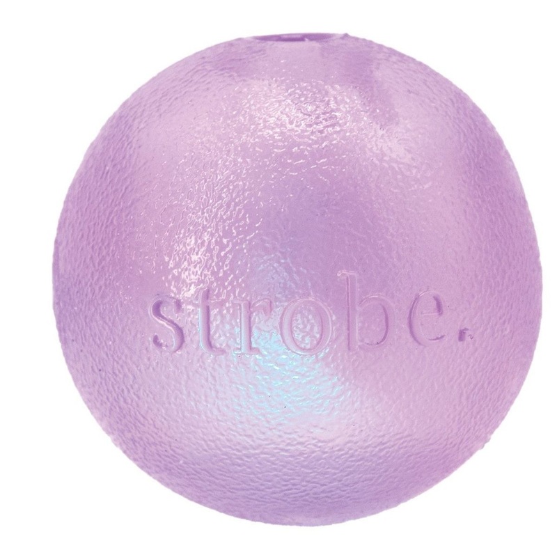 Planet Dog Orbee Strobe Ball Light Up LED Purple Dog Toy