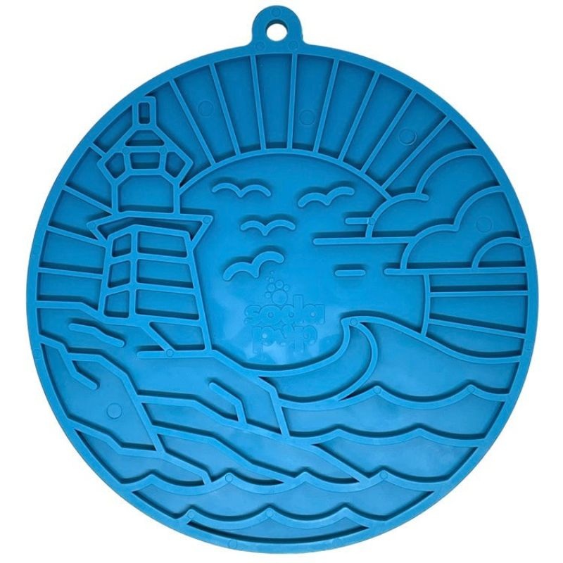SodaPup Emat Lighthouse Blue Enrichment Lick Mat 8