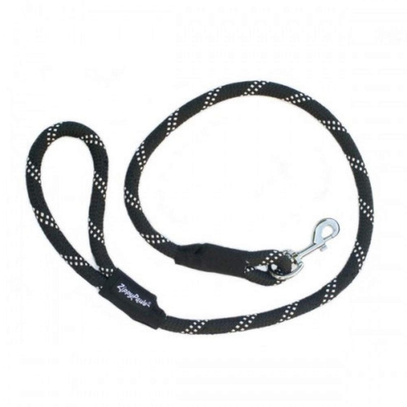The ZippyPaws CLIMBERS Black Dog Leash, 6 Feet