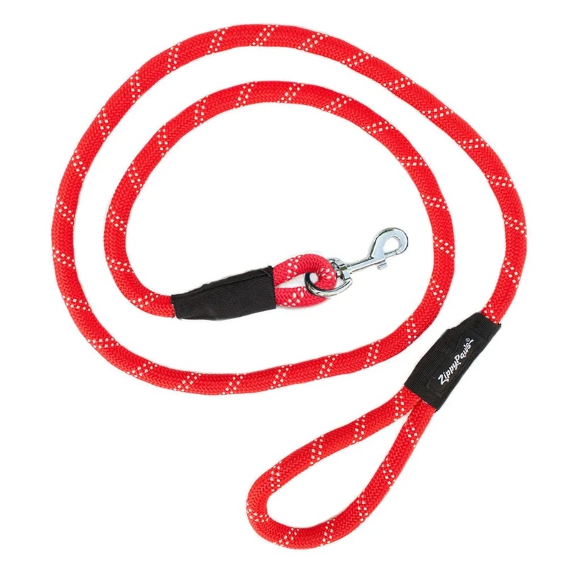 The ZippyPaws CLIMBERS Red Dog Leash, 6 Feet