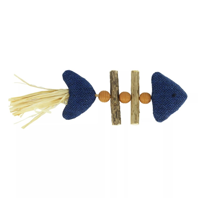 Turbo by Coastal Dangle Fish Catnip Cat Toy Blue