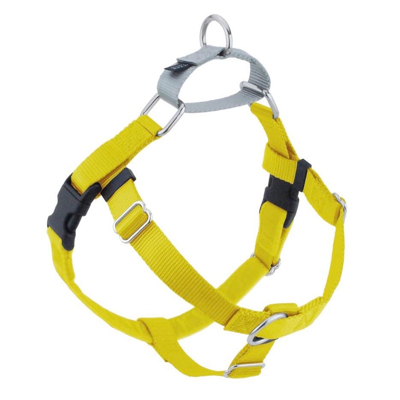 2 Hounds Design Yellow Freedom No-Pull Dog Harness 1 Large 28-32