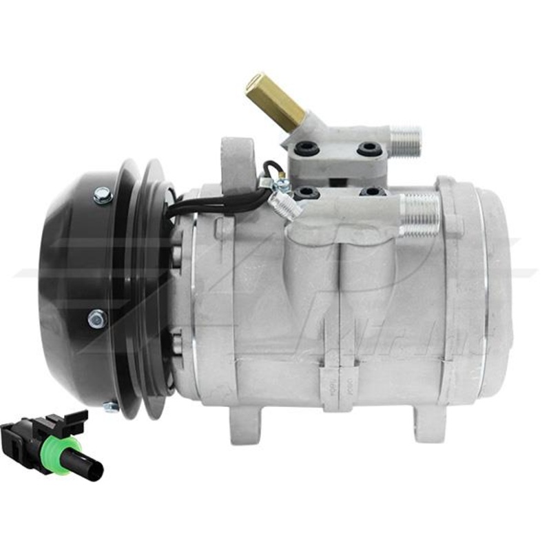 Alternative Denso Compressor 6E171 – 146Mm, 1 Groove Clutch, 12V – With Manifold for John Deere & Case IH