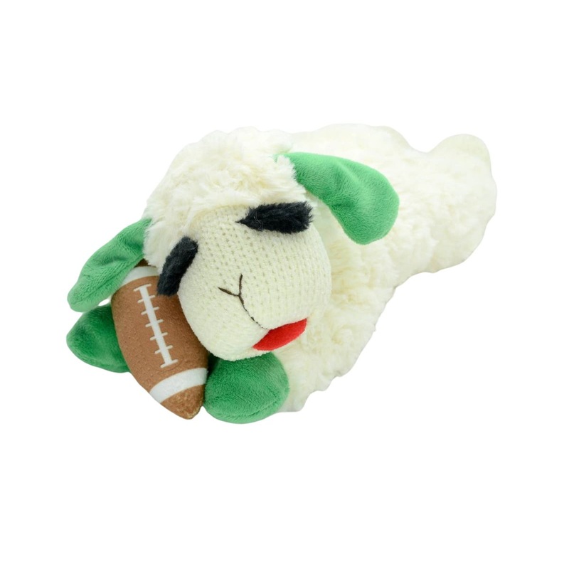 Multipet Tailgate Lamb Chop with Football 10.5 Dog Toy