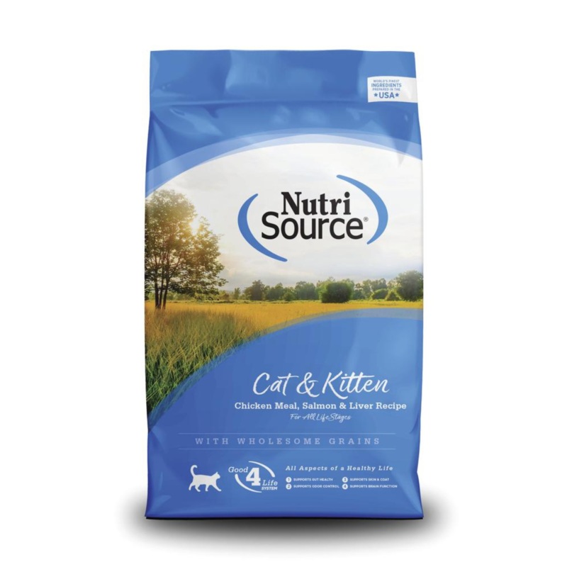 NutriSource Chicken, Salmon & Liver Cat & Kitten Food – 4 lb.