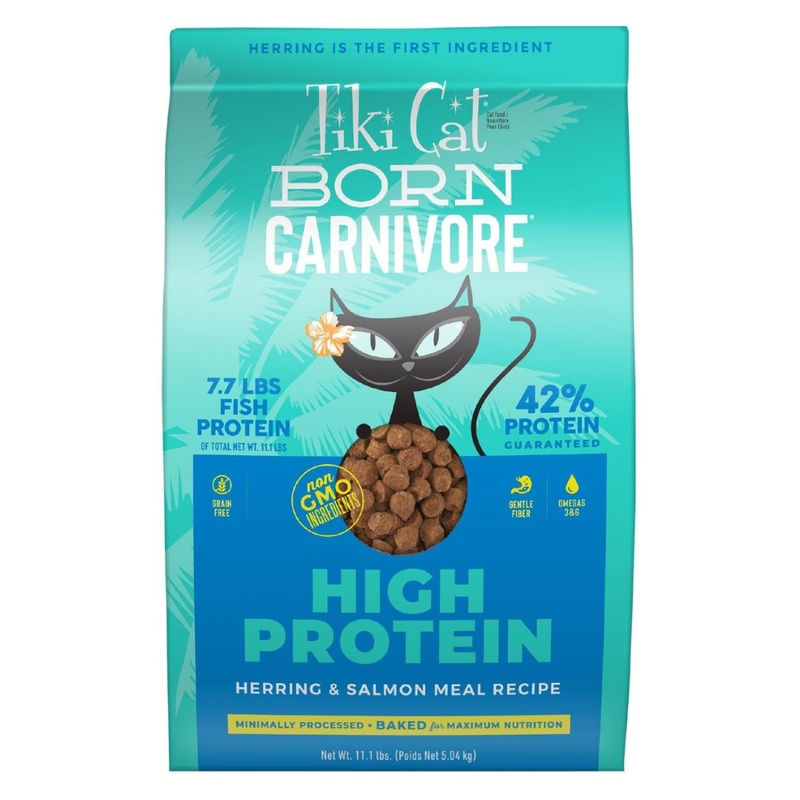 Tiki Cat Born Carnivore Herring & Salmon Dry Cat Food 11.1lb