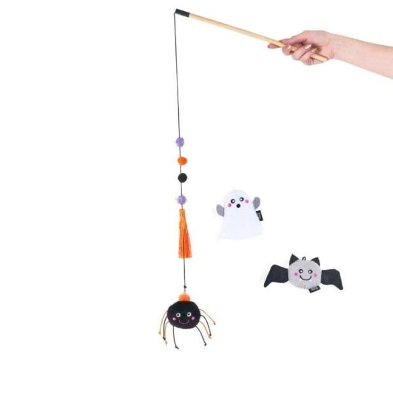 Zippy Claws Halloween ZippyStick Ghost with Friends Cat Toy