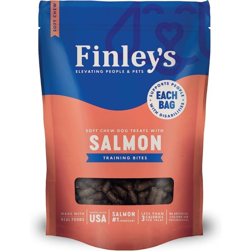 Finley’s Salmon Recipe Soft Chew Training Bites Dog Treats 6oz