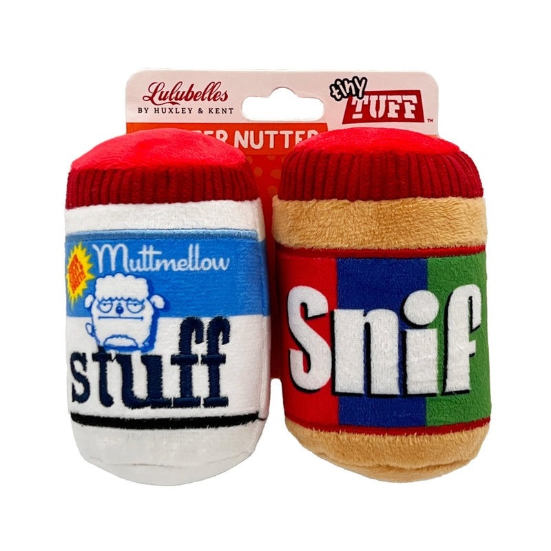 Huxley & Kent Tiny Tuff Fluffer Nutter 2Pk Dog Toys