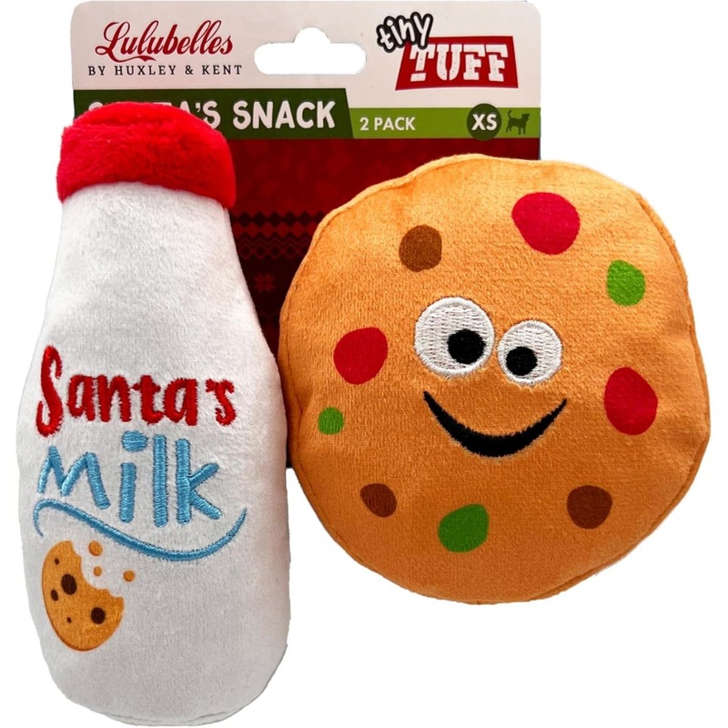 Huxley & Kent Tiny Tuff Santa’s Snack 2Pk Dog Toys