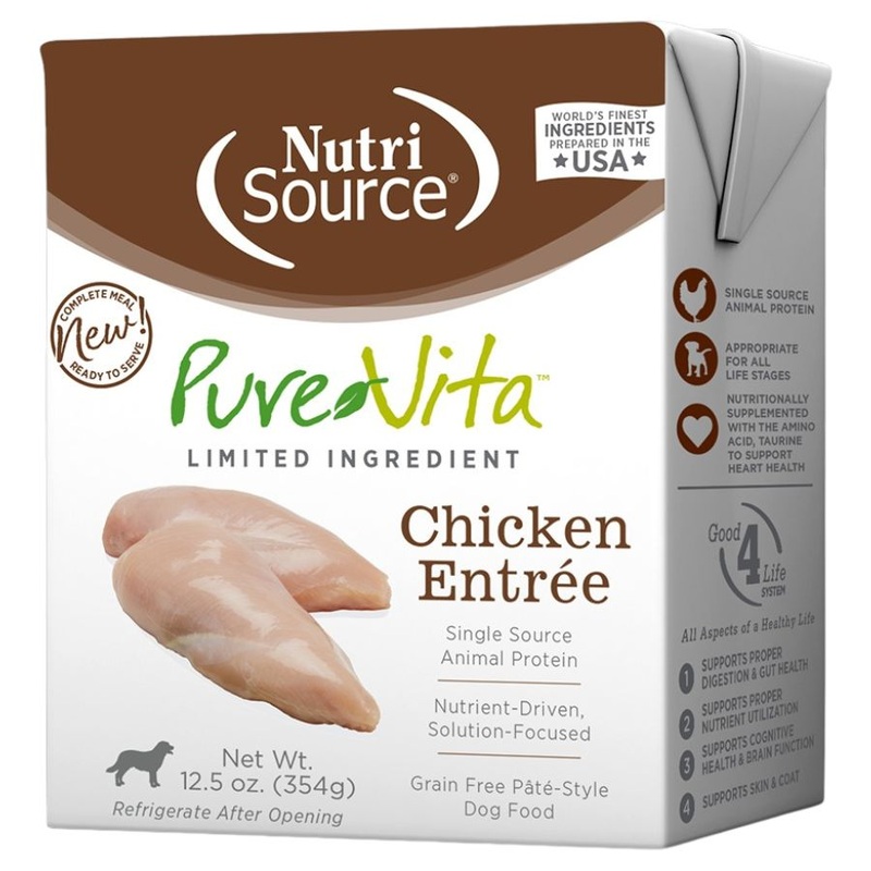 PureVita Tetra Pak Chicken Entre Wet Dog Food 12.5oz