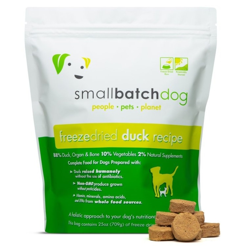 SmallBatch Freeze Dried Duck Dog Food 25oz