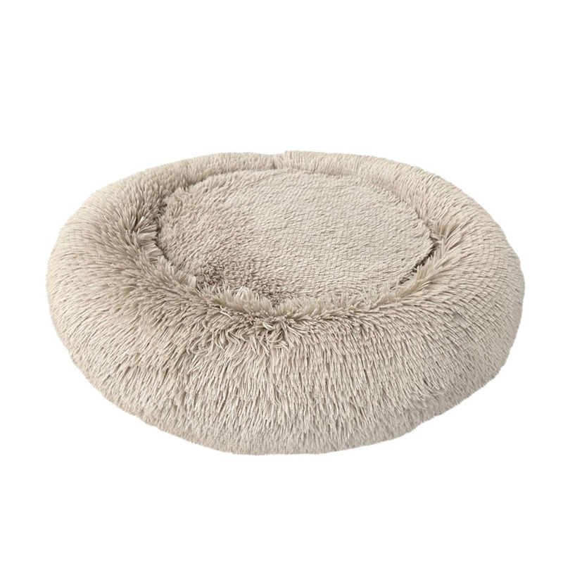 Ethical Pet Sleep Zone Luxe Round Faux Fur 27 Taupe