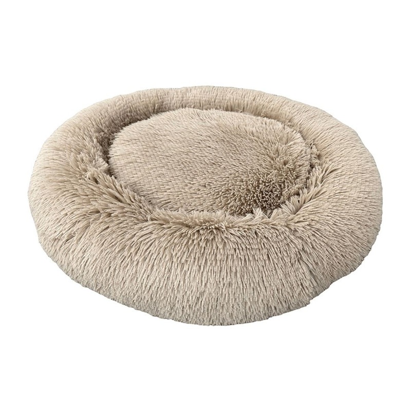 Ethical Pet Sleep Zone Luxe Round Faux Fur Taupe 22