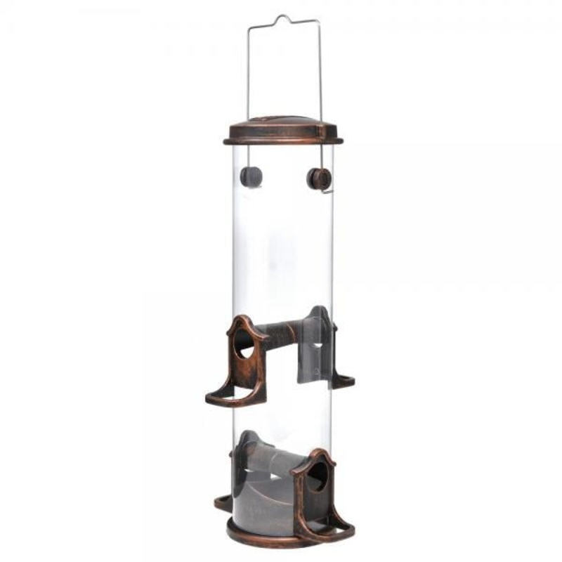 Gold Crest Standard Seed Tube Feeder Antique Copper