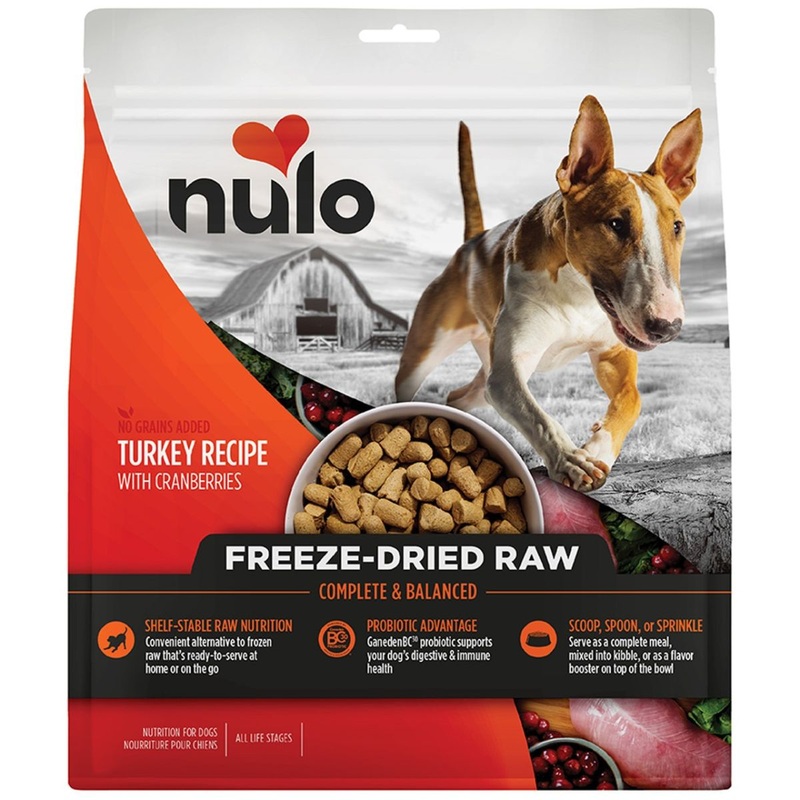Nulo Freeze-Dried Raw Dog Food – Turkey & Cranberries, 8oz Bag