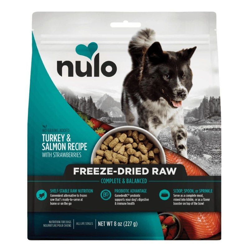 Nulo Freeze-Dried Raw Dog Food – Turkey & Salmon, 8oz Bag