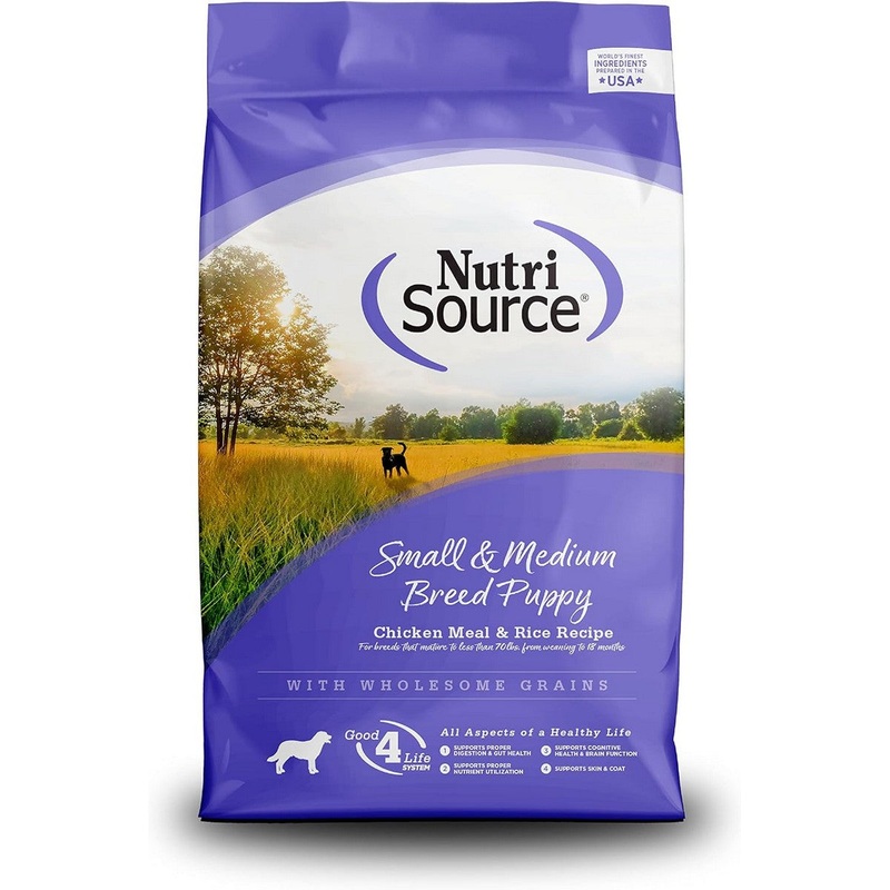 NutriSource Small & Medium Breed Puppy Chicken Rice Dry Dog Food 4lb