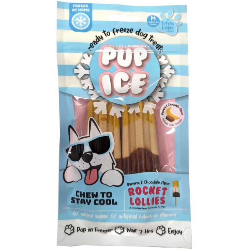 Pup Ice Rocket Lollies Banana Chocolate Dog Treats