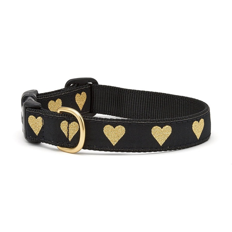 Up Country Heart of Gold Dog Collar X-Small 5/8 Width