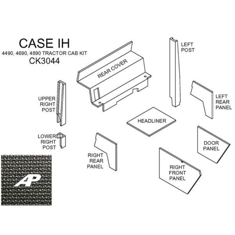 Cab Kit – Black Basketweave for Case IH