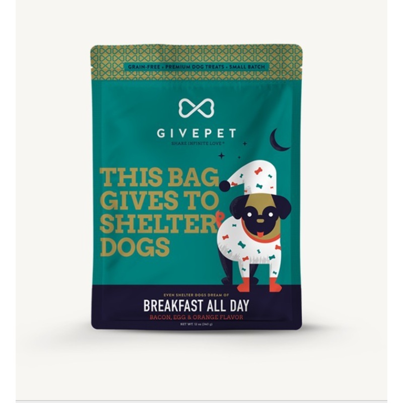 GivePet Crunchy Dog Treats Breakfast All Day 12 oz