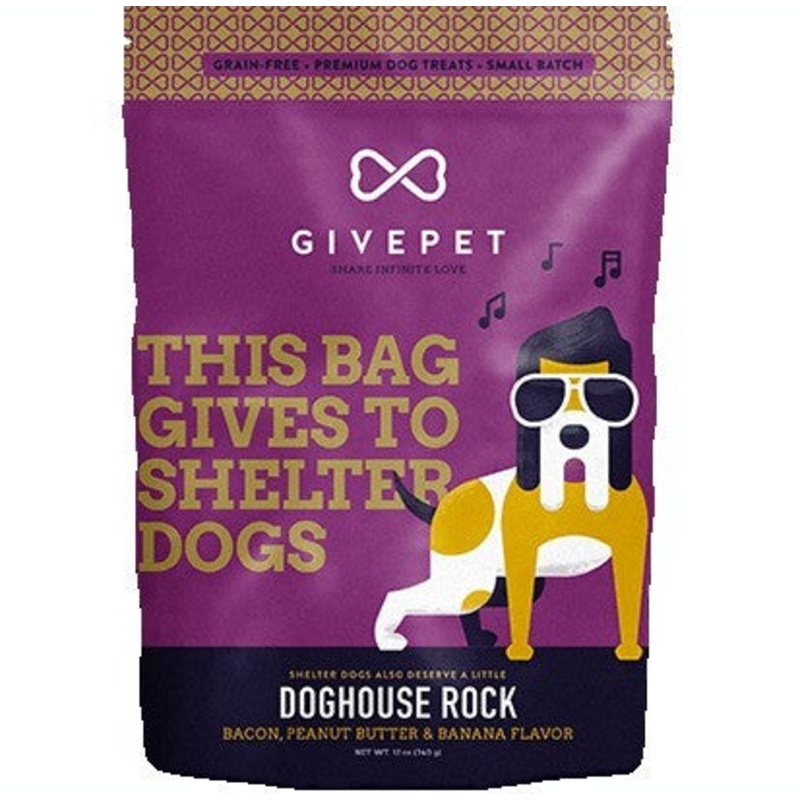 GivePet Crunchy Dog Treats Doghouse Rock 12 Oz