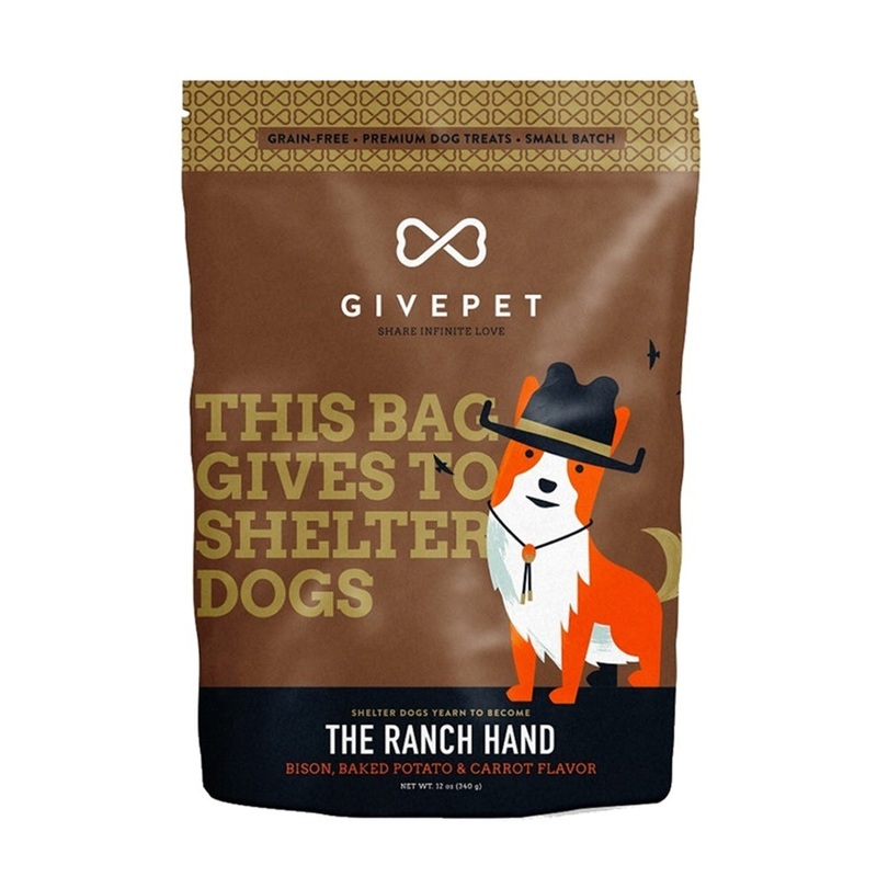 Givepet The Ranch Hand Grain-Free Premium Dog Treats Bison, Baked Potato & Carrot 11-oz