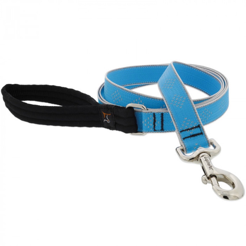 Lupine Dog Leash 1 Width X 6′ Length High Lights Blue Diamond