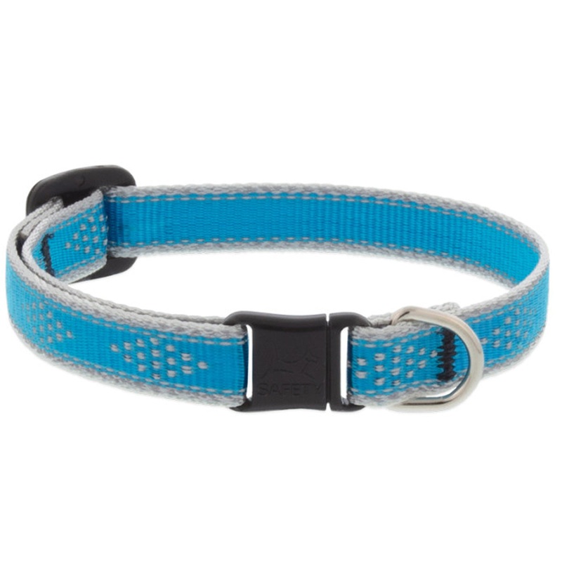 Lupine Reflective Safety Cat Collar 1/2 Wide 8-12 Neck Size Blue Diamond
